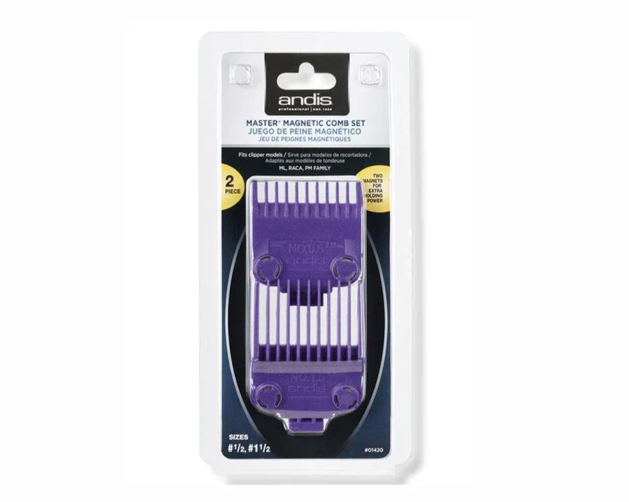 Andis Master Double Magnetic Comb Set (0.5 & 1.5) #01420 - Image 2