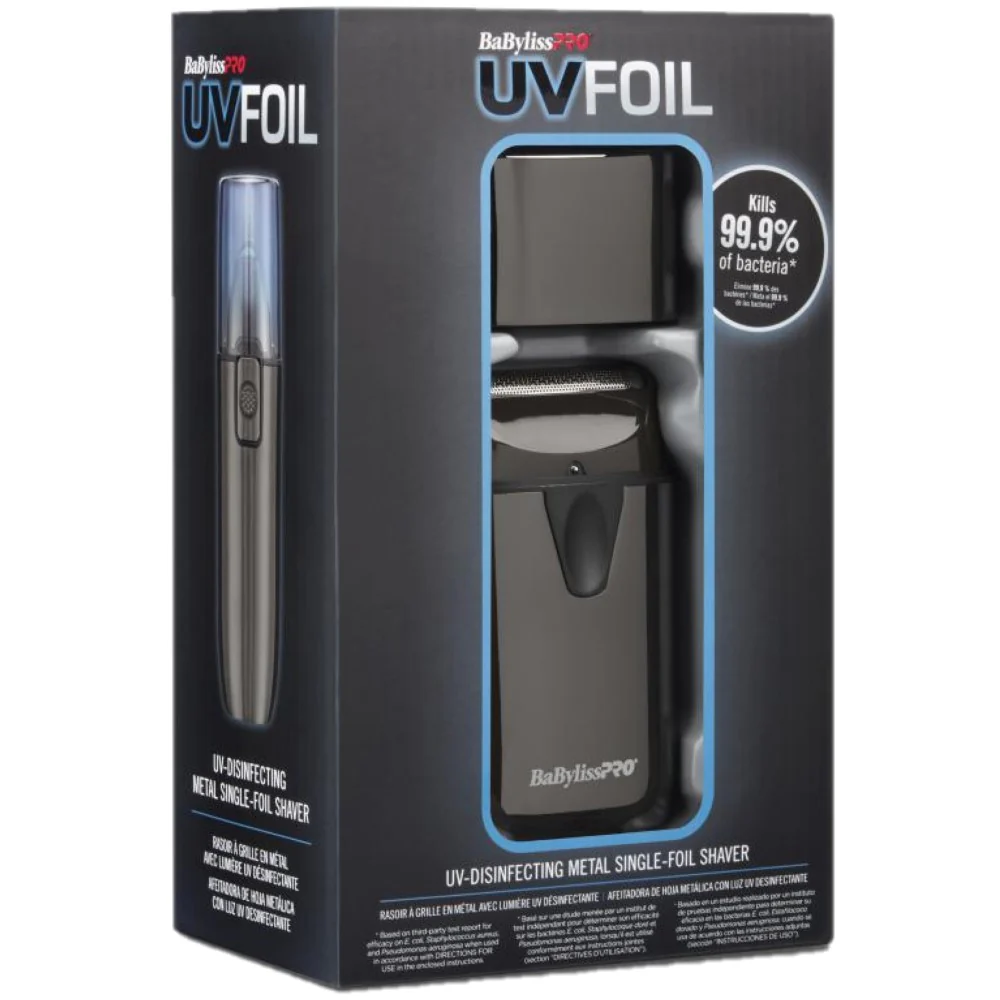 BaByliss Pro UV Disinfecting Metal Single Foil Shaver FXLFS1