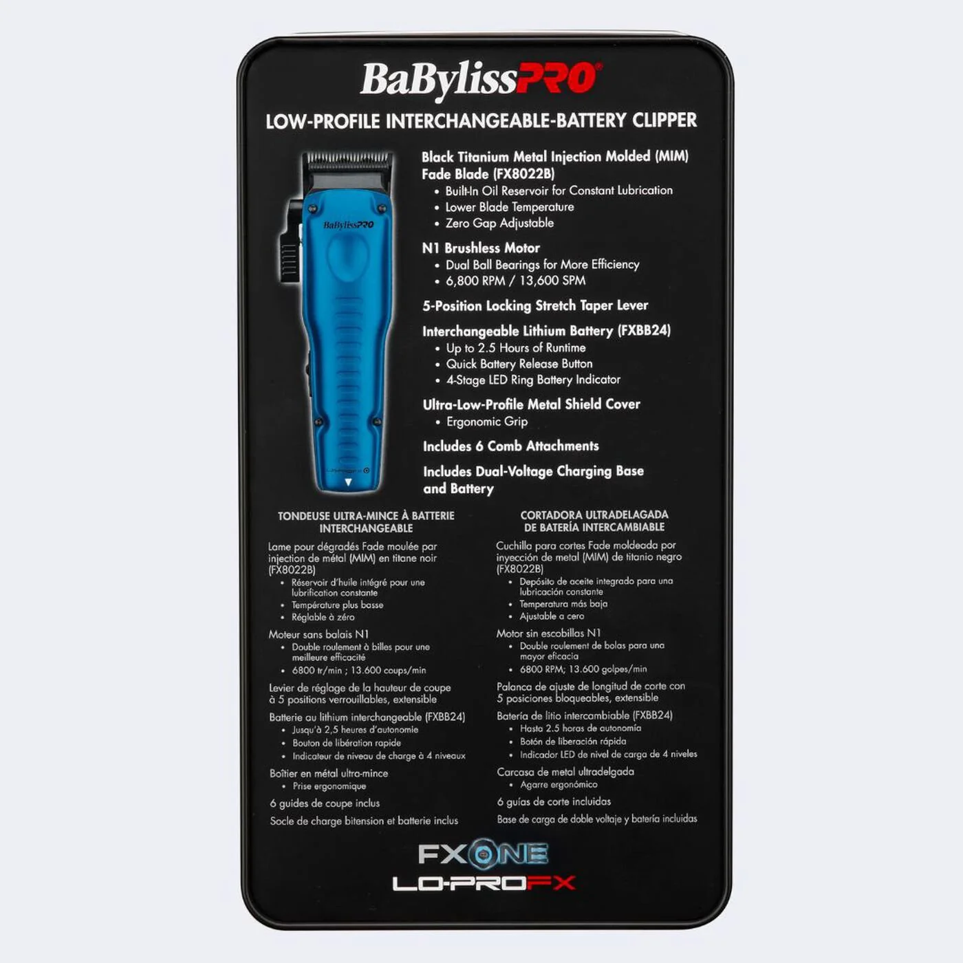 Babyliss Pro FXONE Lo-ProFX Blue Clipper FX829BL - Image 3