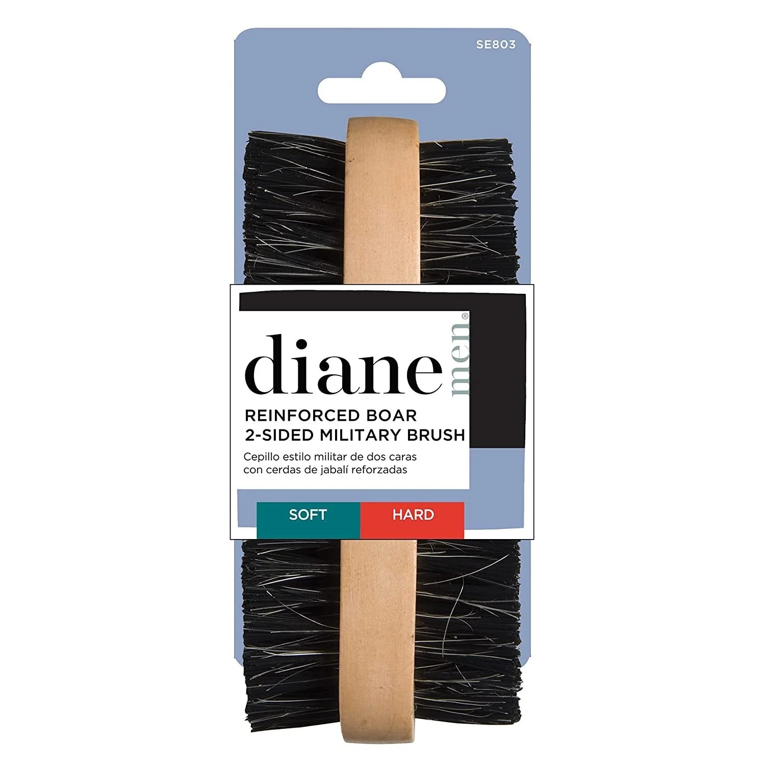 Diane Reinforced Boar 2-Sided Military Brush #SE803