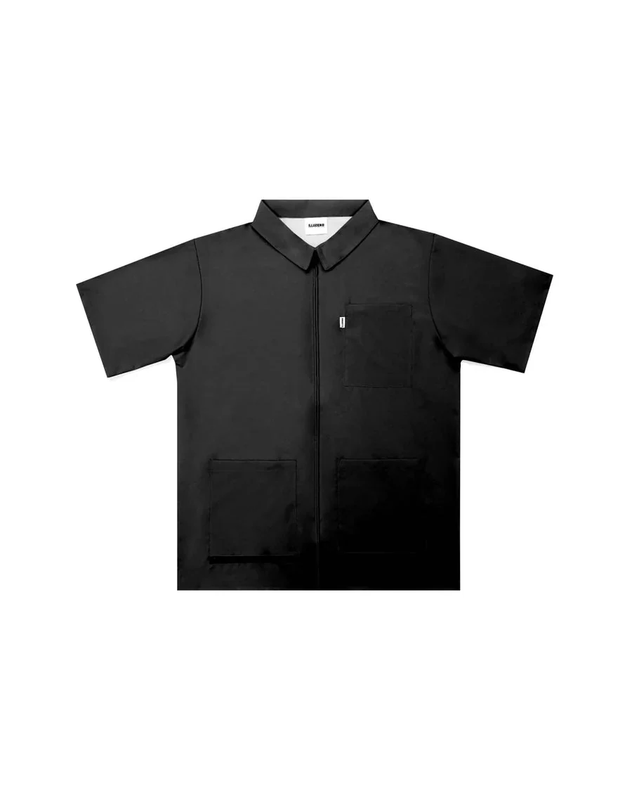 Illuzien Black Traditional Barber Jacket