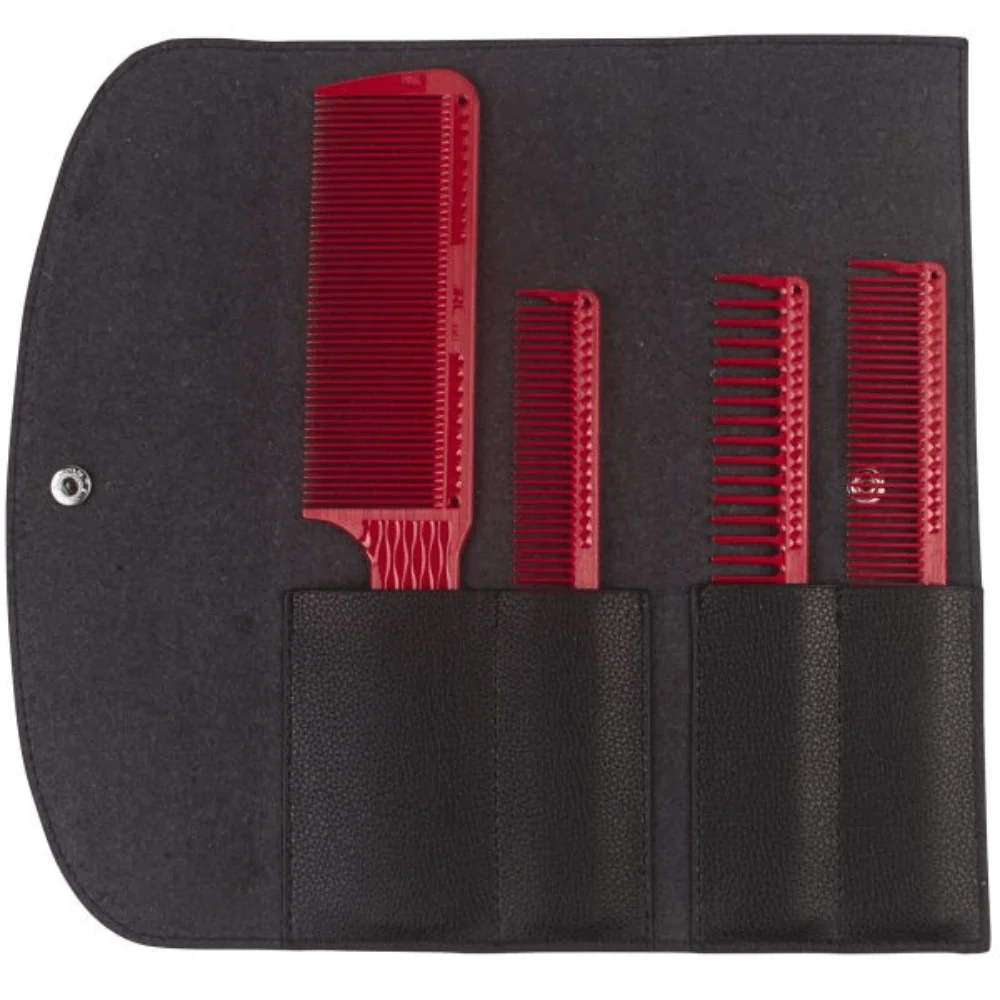 JRL Barber Comb Set 4-Pack with Bag - Image 2