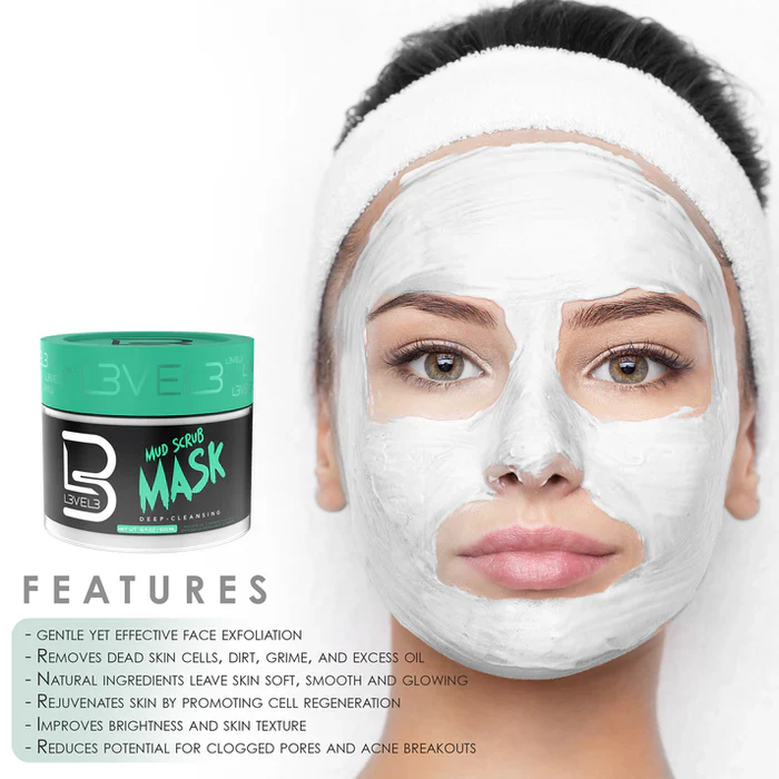 Level3 Mud Facial Scrub 500ml - Image 2