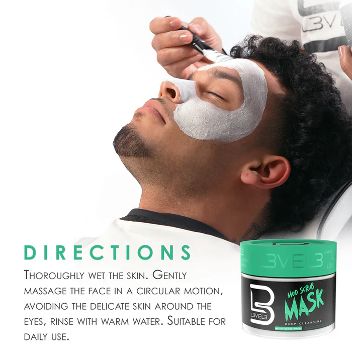 Level3 Mud Facial Scrub 500ml - Image 3