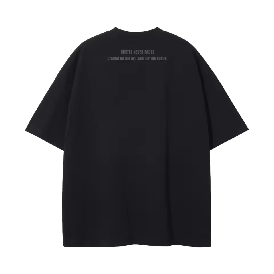 Magnus Oversized T-Shirt Black Hustle Never Fades - Image 3