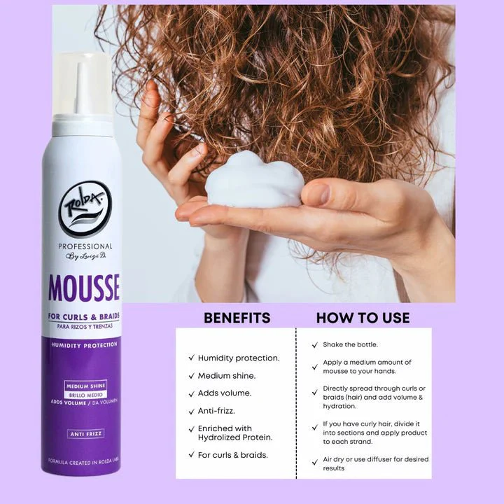 Rolda Professional Hair Mousse for Curls & Braids - Image 5