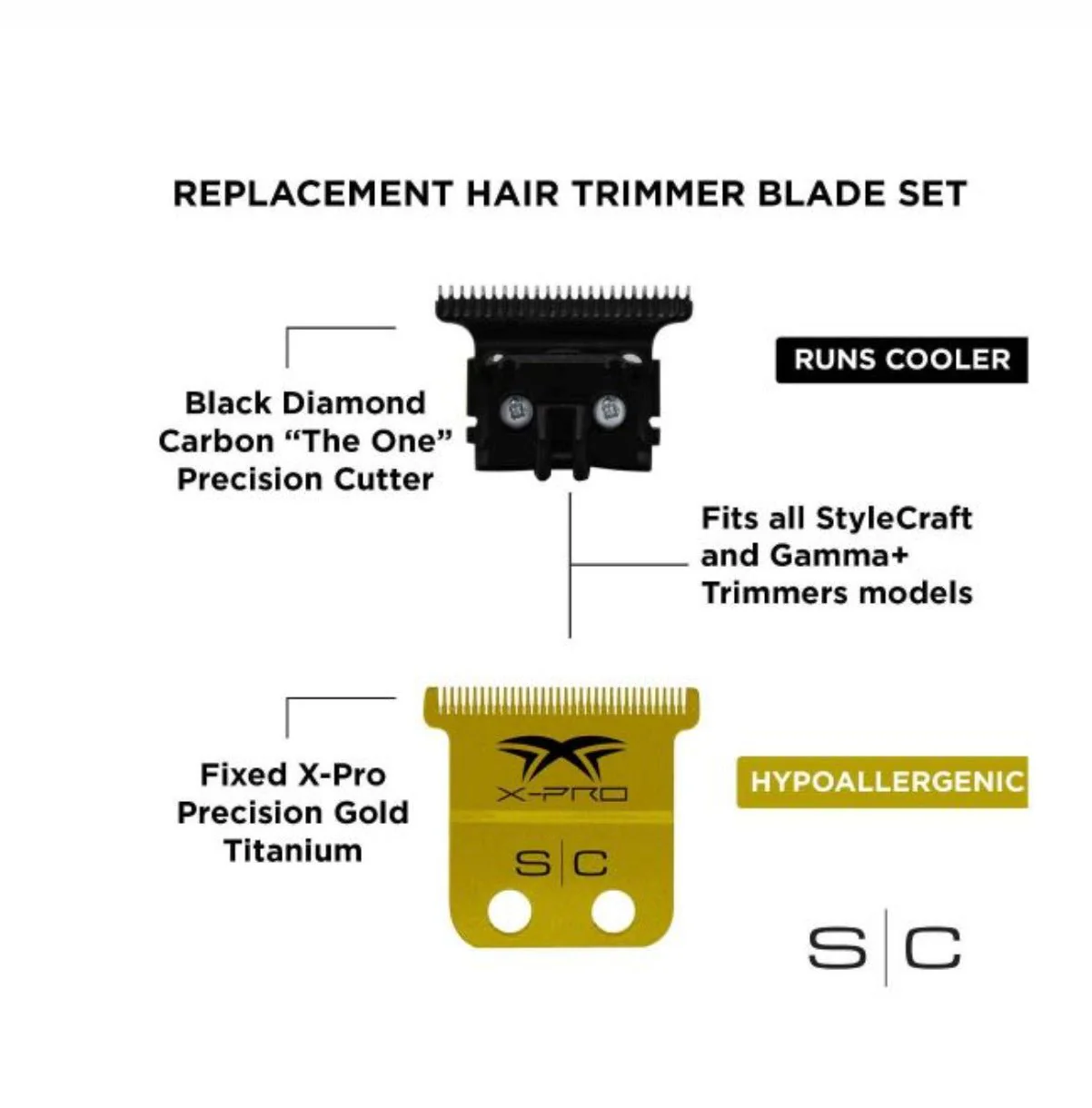 Stylecraft X-PRO PRECISION GOLD TRIMMER BLADE/THE ONE PRECISION SC523GB - Image 2