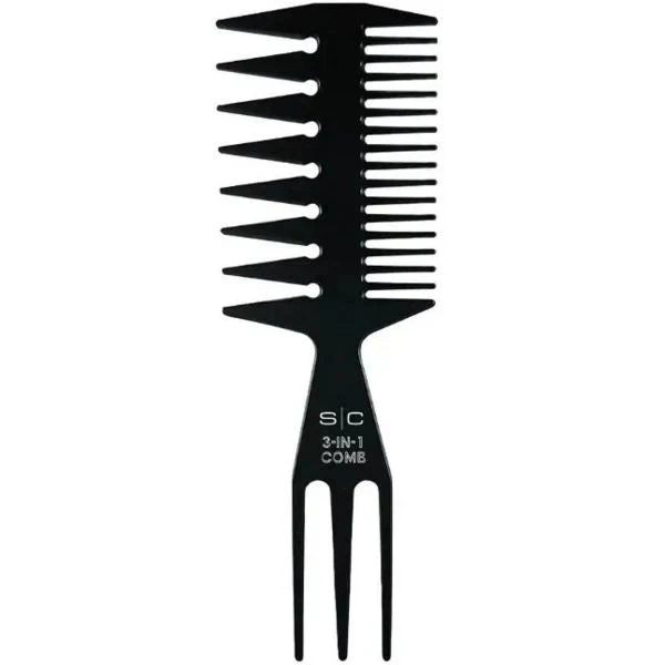 Stylecraft 3-in-1 Wide Tooth Texturizing Barber Fish Hair Comb