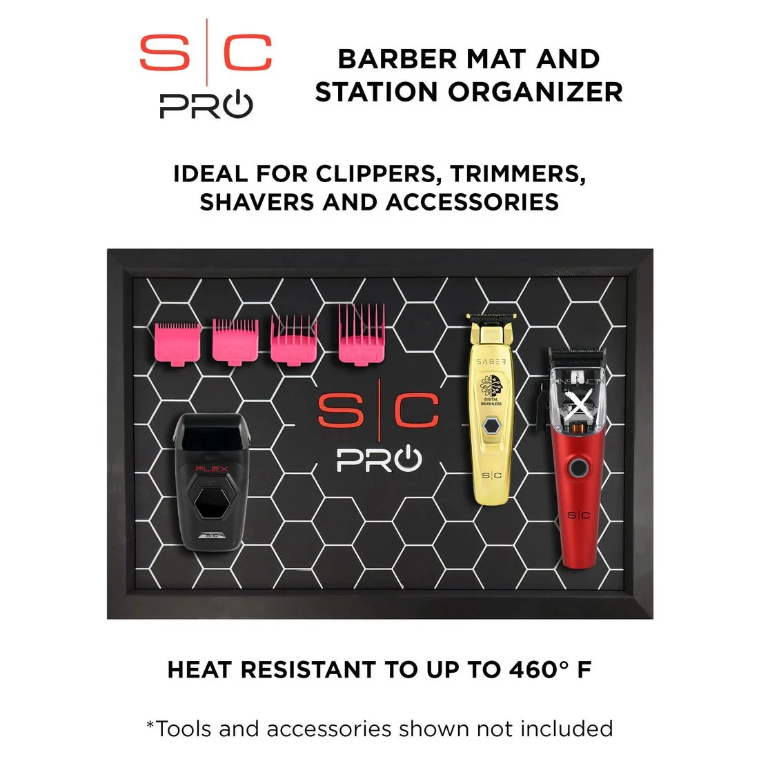 Stylecraft Pro Barber Mat & Station Organizer (SC330B) - Image 4