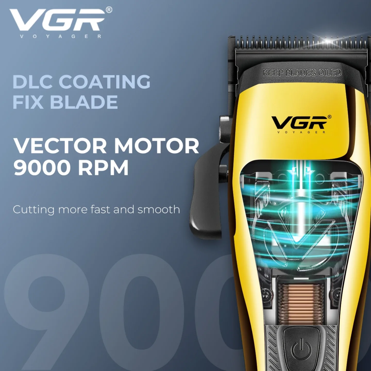 Vector Motor Clipper VGR V-015 | Professional Cordless Hair Clipper - Image 2